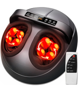 Foot Massager Heating Therapy Hot Compression Shiatsu Knead Roller Muscle  - £102.51 GBP