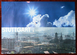 Original Poster Germany Stuttgart City Sky Sun Clouds - $36.05