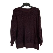 American Eagle Womens Sweat Shirt Adult Size XS Oversize Purple Cheetah ... - $18.54