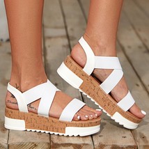 Summer Women&#39;s Sandals Ladies Shoes Ankle Strap Woman Shoes Flat Platform Comfor - £31.72 GBP