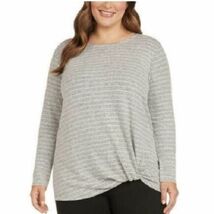 MAX &amp; MIa Women's Long Sleeve Cozy Twist Front Tunic - Small - $17.82