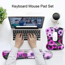 Keyboard Wrist Rest Pad and Ergonomic Mouse Pad with Wrist Support Gel Set, Non- - £17.29 GBP
