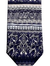 Daniel De Fasson Handmade 100% Silk Tie Men&#39;s 60&quot; Long Purple Gray 4&quot; wide - $24.74