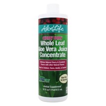 Aloe Life Organic Whole Leaf Aloe Vera Juice Concentrate, Cherry Berry, ... - $25.25