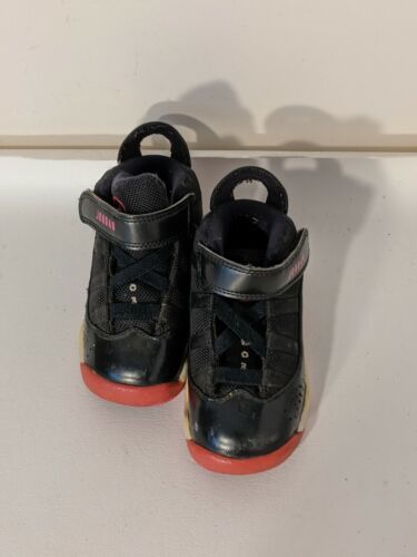 Nike Air Jordan Retro 6 Rings size 6c Toddler Pink and Black 323420-004 Shoes - $28.04
