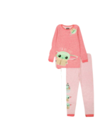 Star Wars Girls Size 6 Baby Yoda Pink Shirt Bottom 2 Piece Pajama Set NWT - £11.31 GBP
