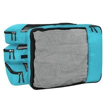 Polyester Packing Cubes Travel Pouch Bag Suitcase Luggage Organiser Set of 4 - L - £40.22 GBP
