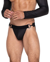 &#39;master Jockstrap W/hook &amp; Ring Closure &amp; Contoured Pouch Black Lg - $20.00