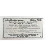 1961 Little Olde China Shoppe Antiques Advertisement Alma Arkansas F14D - $28.11 CAD