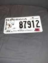 Georgia License Plate GA Bobtail Quail GIVE WILDLIFE A CHANCE JAN Tag 87... - $314.11 MXN