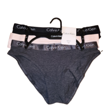 Calvin Klein Women&#39;s Cotton Blend Wide Band 3 PAIR Bikini Panties Size Medium - £18.67 GBP