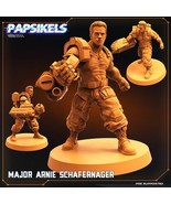 3D Printed Papsikels Cyberpunk Sci-Fi Major Arnie Schafenager - 28mm 32mm - $160.32 MXN+