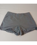 Women's Columbia Washed Out Shorts XL6282 Gray Cotton Flat Front Sz 10 4... - $16.03