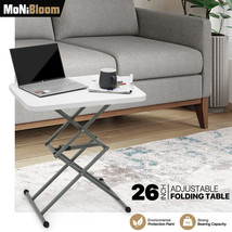 Folding Adjustable Height Tv Tray Portable Lifting Sofa Laptop Desk Dinner Table - £72.16 GBP