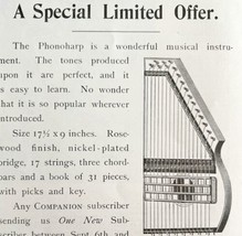 Phonoharp Musical Instrument 1894 Advertisement Victorian Limited Offer ADBN1qq - £15.79 GBP