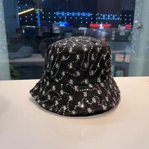Washed Denim Ripped Hole Sequin Fisherman&#39;s Hat Small Fragrance Casual S... - $19.00