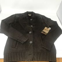 Ruff Hewn Dark Brown Button-Up Cardigan Sweater - 100% Cotton Size Small S - $99.99