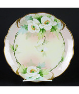 Pickard China Artist Signed White Poppy Plate, Antique c.1905 Jaeger 8 3/4&quot; - £46.98 GBP