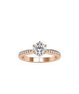 Retro Blossom Moissanite Engagement Ring- 1.5ct, Round - €475,44 EUR