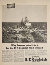 1947 Print Ad BF Goodrich Tractor Tires Farmer Spraying Crops in Field - £15.67 GBP