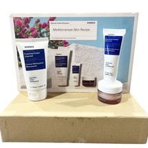 KORRES Mediterranean Skin Recipe 3pc Set Cleanser, Cream &amp; Sleeping Facial NIB - £21.96 GBP