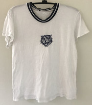 White Blue Embroidered Lion Italian T Shirt 36” Chest - $1,000.00