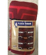 NBA Official Miami Heat Fleece Throw (50 in x 40 in) - £7.46 GBP