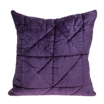 Purple Chunky Geo Stitched Velvet Decorative Throw Pillow - $1,961.38 MXN