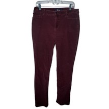 Boden The Trafalgar Straight Leg Corduroy Pants Red Wine Women US 10 Long - $15.68
