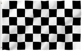 Checkered Flag 2x3FT 24&quot; X 36&quot; Nascar Racing Black White Free Shipping Garage - £14.56 GBP