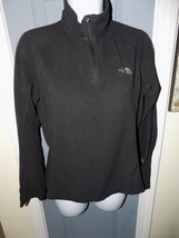THE NORTH FACE Fleece Thin Hiking 1/4 ZIP Pull Over Black Jacket Size S ... - £16.65 GBP