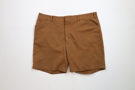 Vintage 70s Streetwear Mens Size 38 Above Knee Knit Chino Shorts Brown A... - $34.60