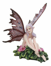 Amy Brown Whimsical &quot;Anemone&quot; Pink Flower Garden Fairy Figurine Fae Magic Statue - £30.46 GBP