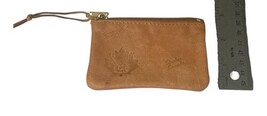 VTG Tilley Deerskin Leather Coin Purse Quebec Canada Zip Pouch Wristlet New image 4