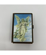 Vtg 1993 Thomas Cathey Angel Stained Glass Brass Mirror Trinket Box via ... - $15.00