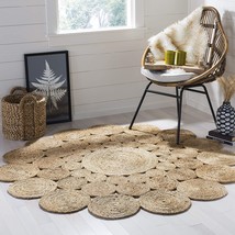 Safavieh Natural Fiber Round Collection Nf363A Handmade Boho, 3&#39; X 3&#39; Natural. - £40.75 GBP