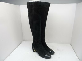 Nine West Women&#39;s Jatoba Knee-High Tall Heeled Boots Black Leather Size 5.5M - £45.55 GBP