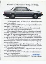 1982 Honda Accord Print Ad Automobile car 8.5" x 11" - $19.75