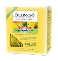 Dickinson&#39;s Original Witch Hazel Refreshingly Clean Towelettes 20 Each - £35.16 GBP