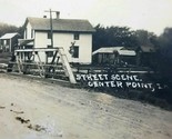 RPPC Dirt Street View Center Point, IA Iowa 1917 Postcard  - $10.84