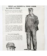 1944 Carhartt Overalls Clothing Advertisement Work Union Labor Clothes D... - $467.85 MXN