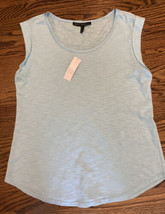 NEW White House Black Market Scoopneck Sleeveless Tee Bermuda Blue Size ... - £22.81 GBP