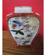Antique c1800s Chine ceramic Vase COVERED URN hand painted TP5] - $210.86