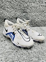 Nike Alpha Football Cleats Shoes Youth Size 6Y White Blue Fastflex CV0581 10 - £15.65 GBP
