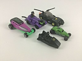 DC Comics Batman Vehicles McDonalds 5pc Lot Joker Riddler Batmobile Vint... - £11.82 GBP