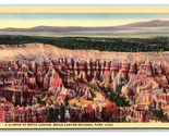 View in Bryce Canyon National Park Utah UT UNP Linen Postcard Y10 - £2.37 GBP