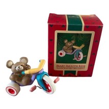 1985 Hallmark Keepsake Christmas Ornament Beary Smooth Ride Big Wheel Bear - £5.57 GBP
