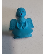 Vintage Diener Ind. Christmas Figure Squishy Blue ANGEL Eraser FD 1966 - $10.99