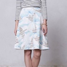 ANTHROPOLOGIE Maeve cotton Sparrow and music note circle skirt size 6 - $33.87