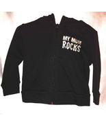 &quot;My Mum Rocks&quot; Darkside toddler zip hoodie 1T - 1.5 T black cotton soft ... - £11.86 GBP